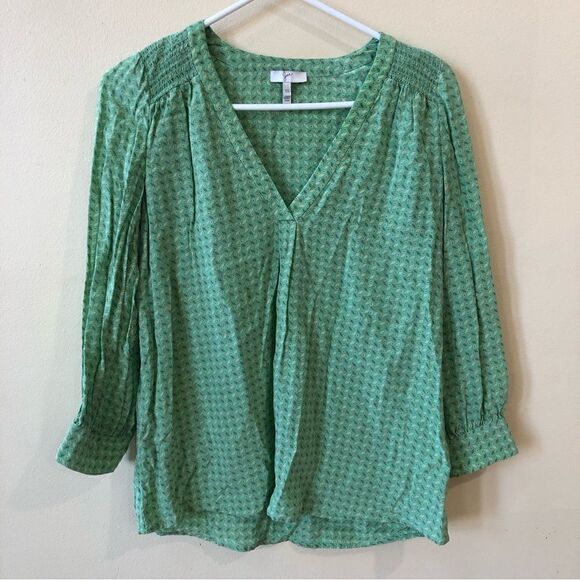 Joie Aceline Geo Print Blouse in Julep - Picture 2 of 9